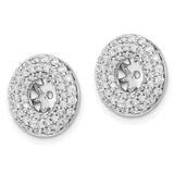 14k White Gold Diamond Earring Jackets-WBC-EM8575-080-WA