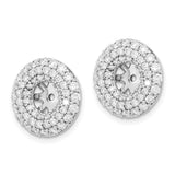 14k White Gold Diamond Earring Jackets-WBC-EM8575-165-WA