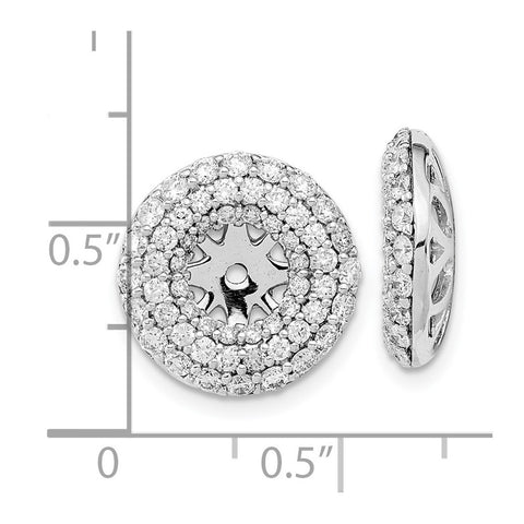 14k White Gold Diamond Earring Jackets-WBC-EM8575-165-WA