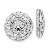 14k White Gold Diamond Earring Jackets-WBC-EM8575-165-WA