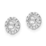 14k White Gold Diamond Earring Jackets-WBC-EM8579-007-WA