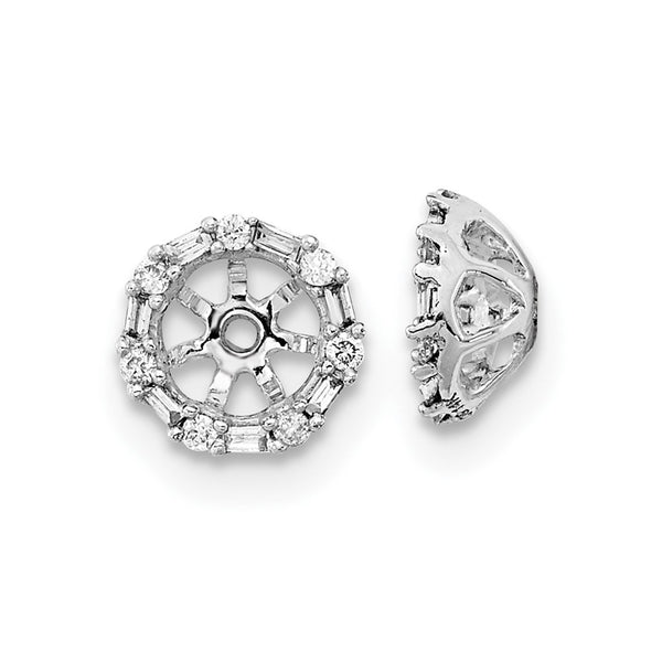 14k White Gold Diamond Earring Jackets-WBC-EM8579-007-WA