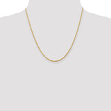 14k 2.0mm Extra-Light D/C Rope Chain-WBC-EXL016-20