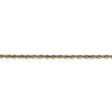 14k 2.5mm Extra-Light D/C Rope Chain Anklet-WBC-EXL021-10
