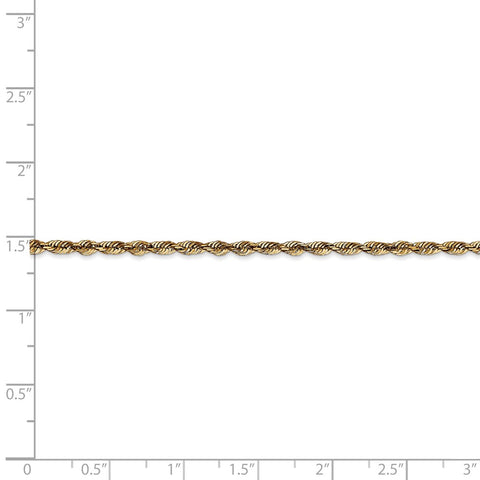 14k 2.5mm Extra-Light D/C Rope Chain-WBC-EXL021-18