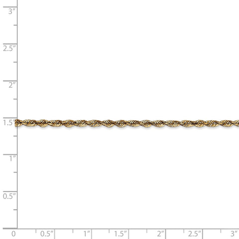 14k 2.5mm Extra-Light D/C Rope Chain-WBC-EXL021-8