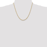 14k 2.5mm Extra-Light D/C Rope Chain-WBC-EXL021-20