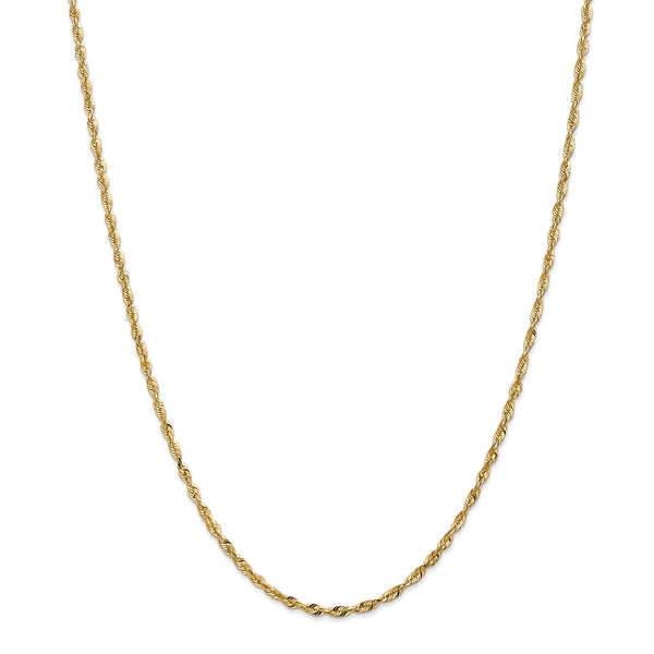 14k 2.5mm Extra-Light D/C Rope Chain-WBC-EXL021-24