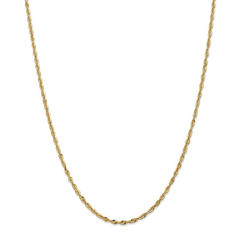 14k 2.5mm Extra-Light D/C Rope Chain-WBC-EXL021-24