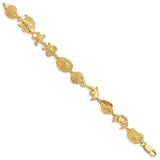 14k Multi Sea Life Bracelet-WBC-FB1117-7