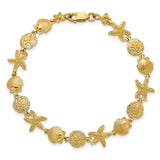 14k Seashell Theme Bracelet-WBC-FB1142-7.5