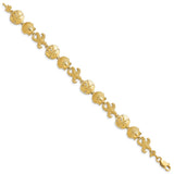 14k Seashell Theme Bracelet-WBC-FB1143-7.25