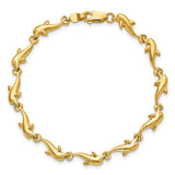 14k Dolphin Bracelet-WBC-FB1160-7