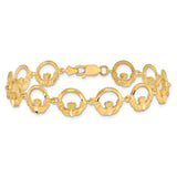 14K Claddagh Bracelet-WBC-FB1217-7