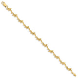 14K Dolphin Bracelet-WBC-FB1240-7