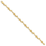 14K Dolphin and Shell Bracelet-WBC-FB1246-7