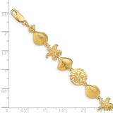 14k Sea Life Bracelet-WBC-FB1274-7.25