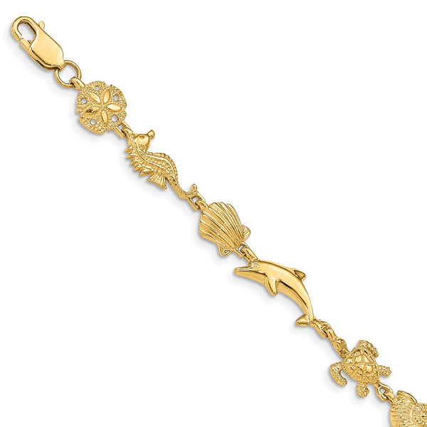 14K Sea Life Bracelet-WBC-FB1281-7