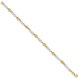 14K Two-Tone Polished Infinity Symbol 7.5in Bracelet-WBC-FB1417-7.5