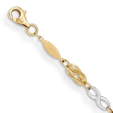 14K Two-Tone Polished Infinity Symbol 7.5in Bracelet-WBC-FB1417-7.5