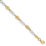 14K Two-Tone Polished Infinity Symbol 7.5in Bracelet-WBC-FB1417-7.5