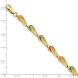 14k Multi-Color Enamel Flip-Flop Bracelet-WBC-FB1564-7.25