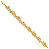 14k Dolphin Bracelet-WBC-FB1596-7.5