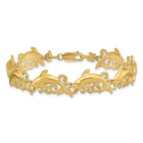 14k Dolphin Bracelet-WBC-FB1596-7.5