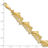 14k Dolphin Bracelet-WBC-FB1596-7.5