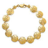 14k Sand Dollar Bracelet-WBC-FB1730-7