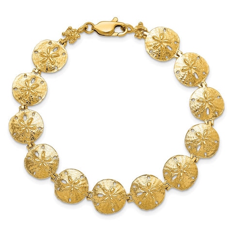 14k Sand Dollar Bracelet-WBC-FB1730-7