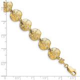 14k Sand Dollar Bracelet-WBC-FB1730-7