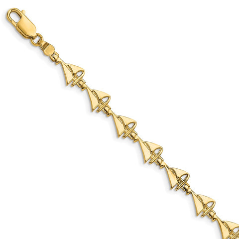 14k Sailboat Bracelet-WBC-FB1741-7