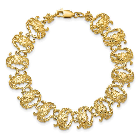 14k Crab Bracelet-WBC-FB1749-7.25