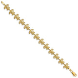 14k Polished Mini Sea Turtle Link Bracelet-WBC-FB1777-7.25