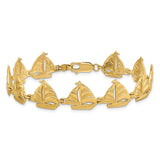 14k Sailboat Bracelet-WBC-FB1785-7.25