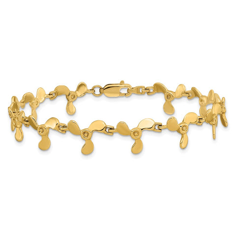 14k Propeller Bracelet-WBC-FB1790-7.25