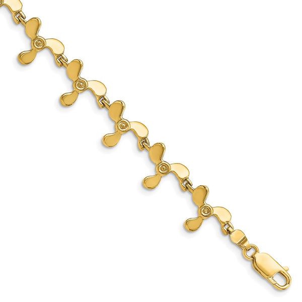 14k Propeller Bracelet-WBC-FB1790-7.25