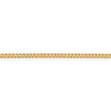 14k 2.3mm Flat Beveled Curb Chain-WBC-FBU070-20