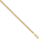 14k 2.3mm Flat Beveled Curb Chain-WBC-FBU070-8