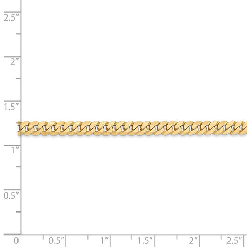 14k 3.9mm Flat Beveled Curb Chain-WBC-FBU100-20