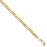 14k 3.9mm Flat Beveled Curb Chain-WBC-FBU100-7