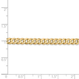 14k 4.75mm Flat Beveled Curb Chain-WBC-FBU120-24