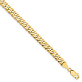 14k 5.75mm Flat Beveled Curb Chain-WBC-FBU140-8