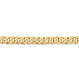 14k 7.25mm Flat Beveled Curb Chain-WBC-FBU180-24