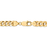 14k 8mm Flat Beveled Curb Chain-WBC-FBU200-22