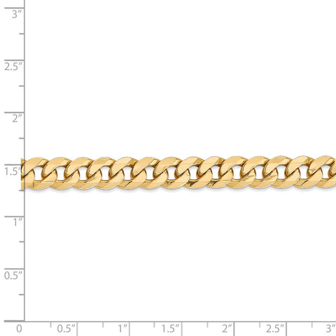 14k 8mm Flat Beveled Curb Chain-WBC-FBU200-24