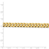 14k 8.5mm Flat Beveled Curb Chain-WBC-FBU220-8