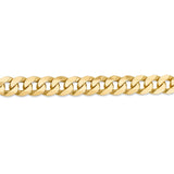 14k 9.5mm Flat Beveled Curb Chain-WBC-FBU250-22