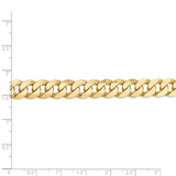 14k 9.5mm Flat Beveled Curb Chain-WBC-FBU250-8